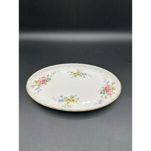 Royal Doulton China Arcadia Small Floral Bread Oval Plate 8 1/2" H 4802